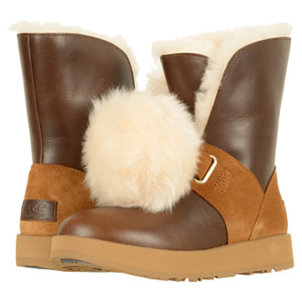 UGG WATERPROOF LEATHER ISLEY BOOTS